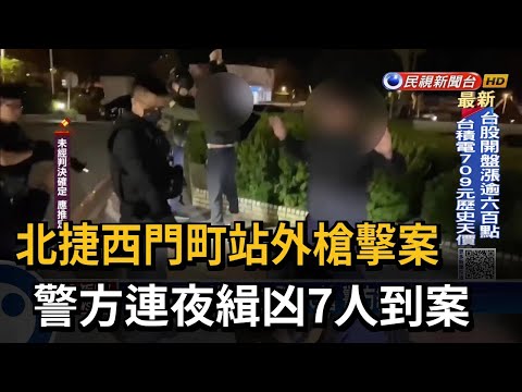 北捷西門町站外槍擊案 警方連夜緝凶7人到案－民視台語新聞