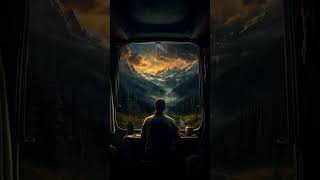 A painter who finds inspiration by looking at the rainy forest scenery #rain #campervan #rainsounds