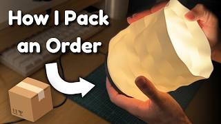 Packing A Lamp 📦 - The Crumple Lamp - Small Business