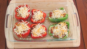 Delicious Stuffed Bell Peppers With Beef And Cheese! The best way ever to cook peppers.