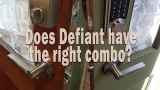 Defiant Electronic Deadbolt Combo pack install Profile