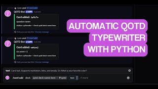 Add Questions to QOTD Bot with Python