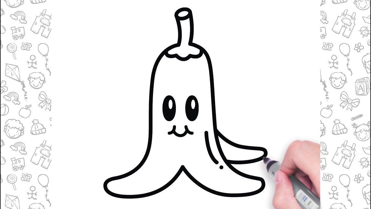 COMO DESENHAR BANANA (FÁCIL)/ HOW TO DRAW BANANA (EASY)