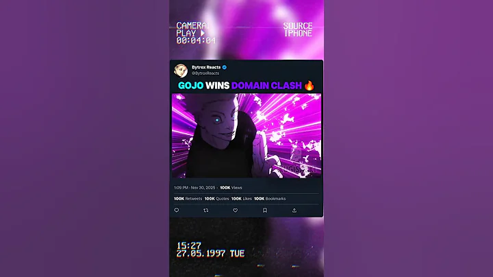 Gojo Wins Domain Clash 🔥 #jujutsukaisen #anime #animeedit #jjk