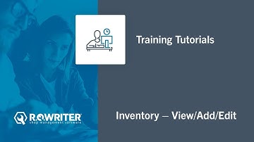 R.O. Writer | Inventory | View, Add, Edit