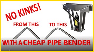 NO KINKS with a Harbor Freight pipe bender. Easy to do