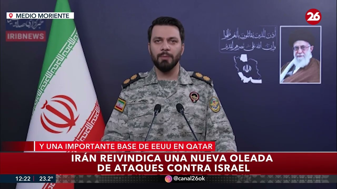 🇮🇷 IRÁN REIVINDICA ATAQUES | Irán golpea posiciones en Israel y la base de Al Udeid en Qatar