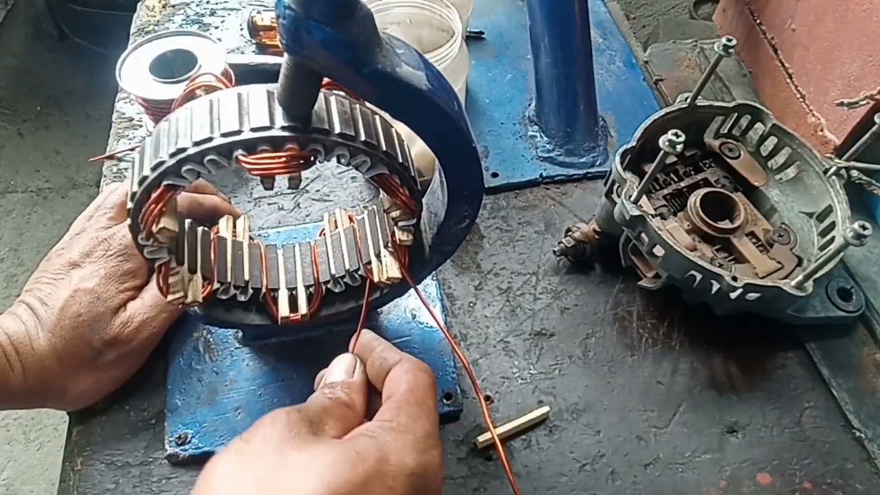 12 VDC Alternator Stator Rewinding/Tutorial part 2/ Jhun Baula