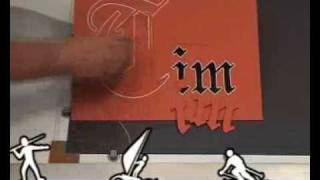 Gunnar CMC 601 - Computerized Mat Cutter - Cutting Fonts