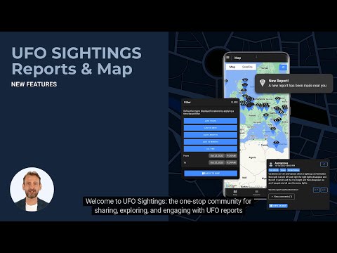 Avistamentos de OVNIs: Relatórios e mapa