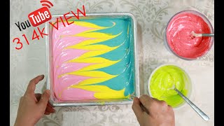 Cara Paling Mudah Lorek Kek Marble | DESIGN YOUR CAKE - Design #4