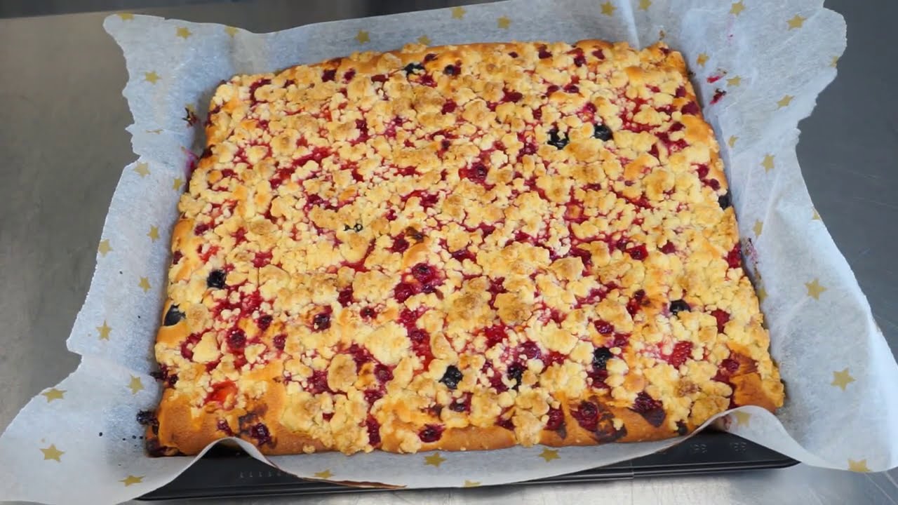 Blitz Blechkuchen mit Streusel in 15 Minuten - Einfacher Streuselkuchen ...