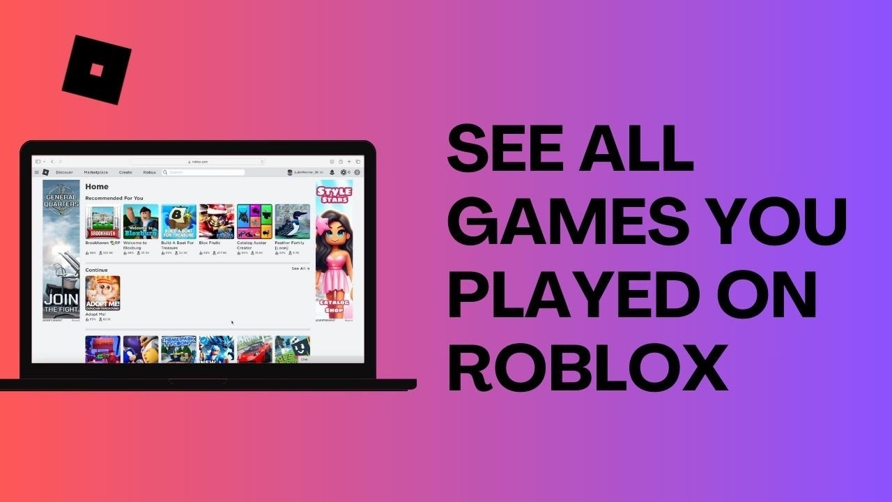 How To See All Games You Played On Roblox YouTube 
