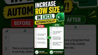 Don't waste time by adjusting row size manually. Learn this easy tip. #MSExcel