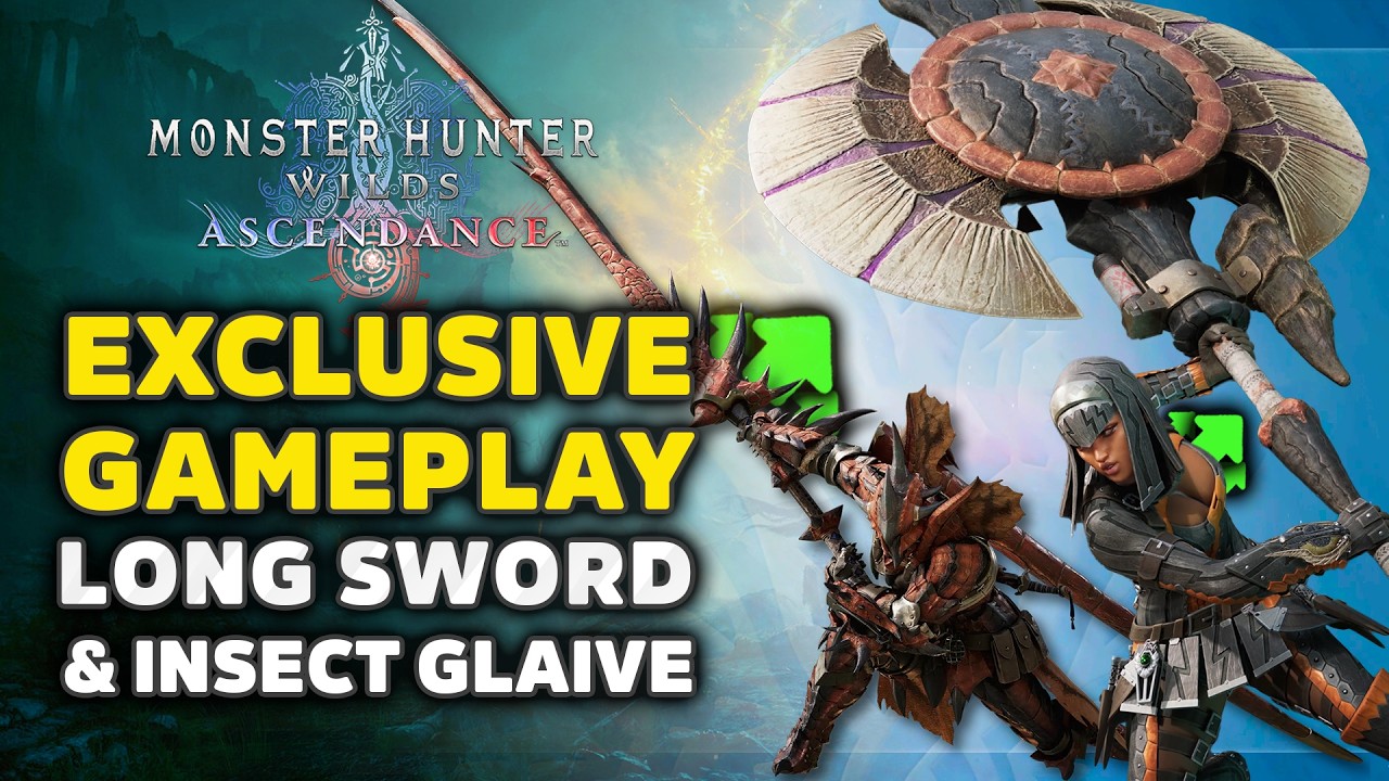 Monster Hunter Wilds Ascendance - EXCLUSIVE Long Sword, Sword & Shield & Insect Glaive Gameplay!