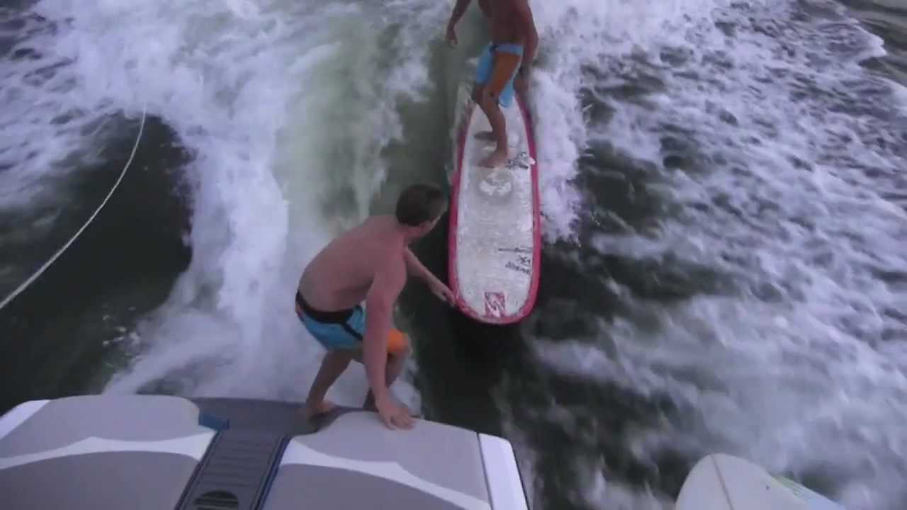 MALIBU SURFGATE wakesurfing with Aussie longboard PROS YouTube