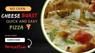 Cheese Burst PIZZA | WITHOUT OVEN | Very Easy And Delicious Pizza | Pateelay Main Banain tasty pizza screenshot 4