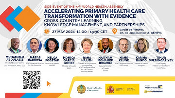 Accelerating primary health care transformation with evidence (WHA side event)