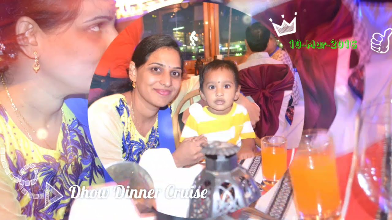 10-Mar-2016 - Dubai Family Trip from Bahrain - Dhow Cruise Dinner - #ThrowbackVideo