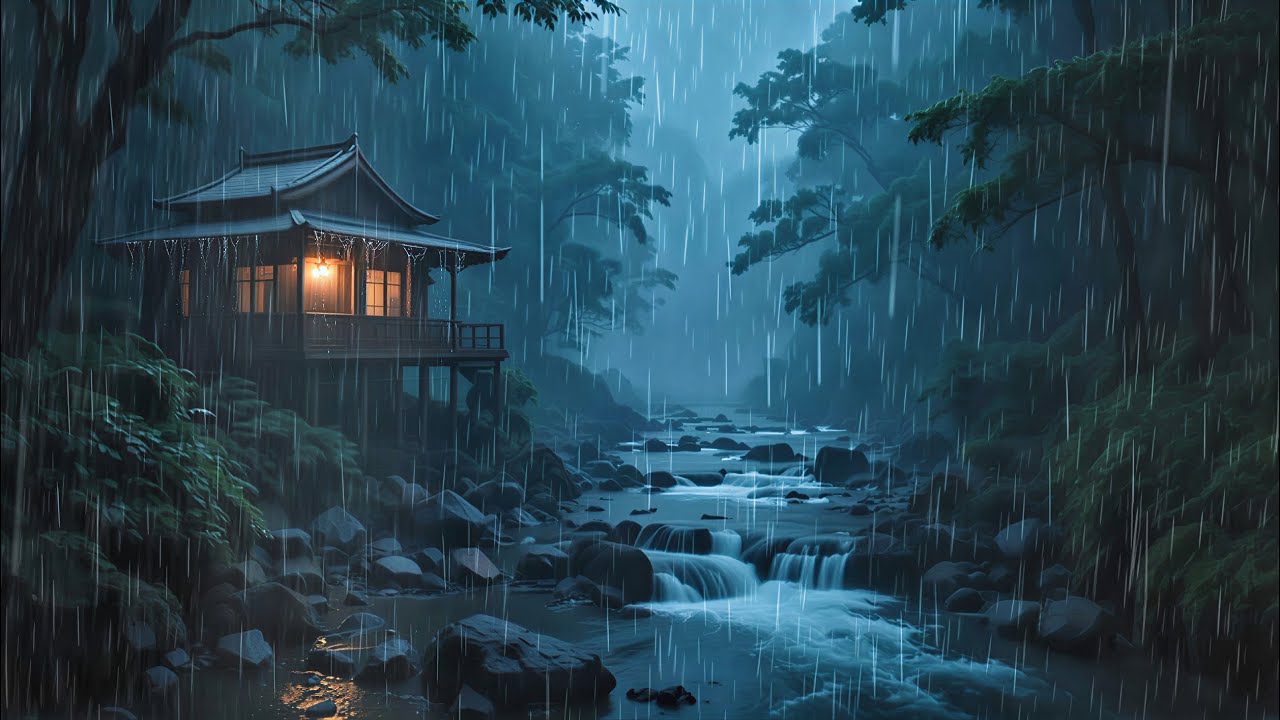 Heavy Rain on a Deep Sleep🌧️ Relaxing Rain Sounds for Sleeping Fast Insomnia | Night Rain Ambience