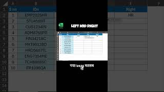 LEFT MID RIGHT Formula — Text Se Koi Bhi Part Nikalo | Excel Hindi Tutorial #datacleaning #excel