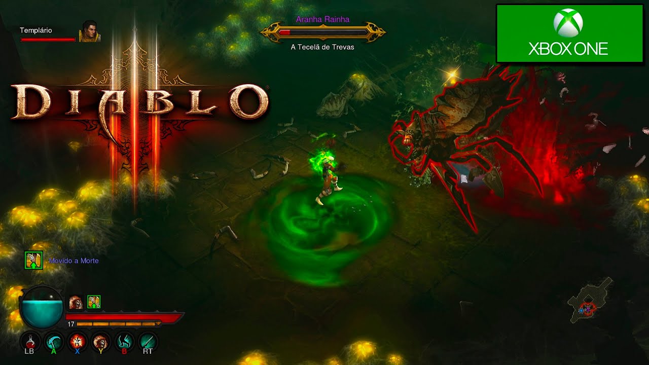 Diablo 3 | Necromancer vs Queen Araneae Boss Fight on Xbox One (1440p Gameplay)