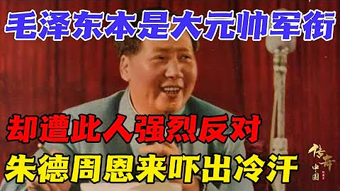 1955年授銜，中央決定授予毛澤東大元帥稱號，卻遭此人強烈反對！朱德周恩來當場嚇出冷汗，他究竟是誰？【傳奇中國】 - 天天要聞