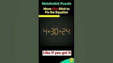 Matchstick puzzle with answer | Math puzzle game | Fix The Equation by moving 1 stick | Improve IQ