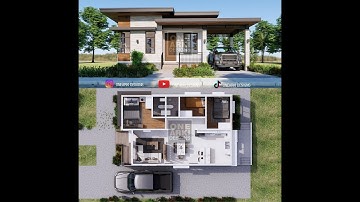 3D House Tour I Simple 3-Bedroom Modern Bungalow
