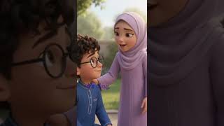 Always Say Sorry! 💜Ayla & Yusaf  👇#IslamicShorts #MuslimKidsContent #GoodManners #SayingSorry
