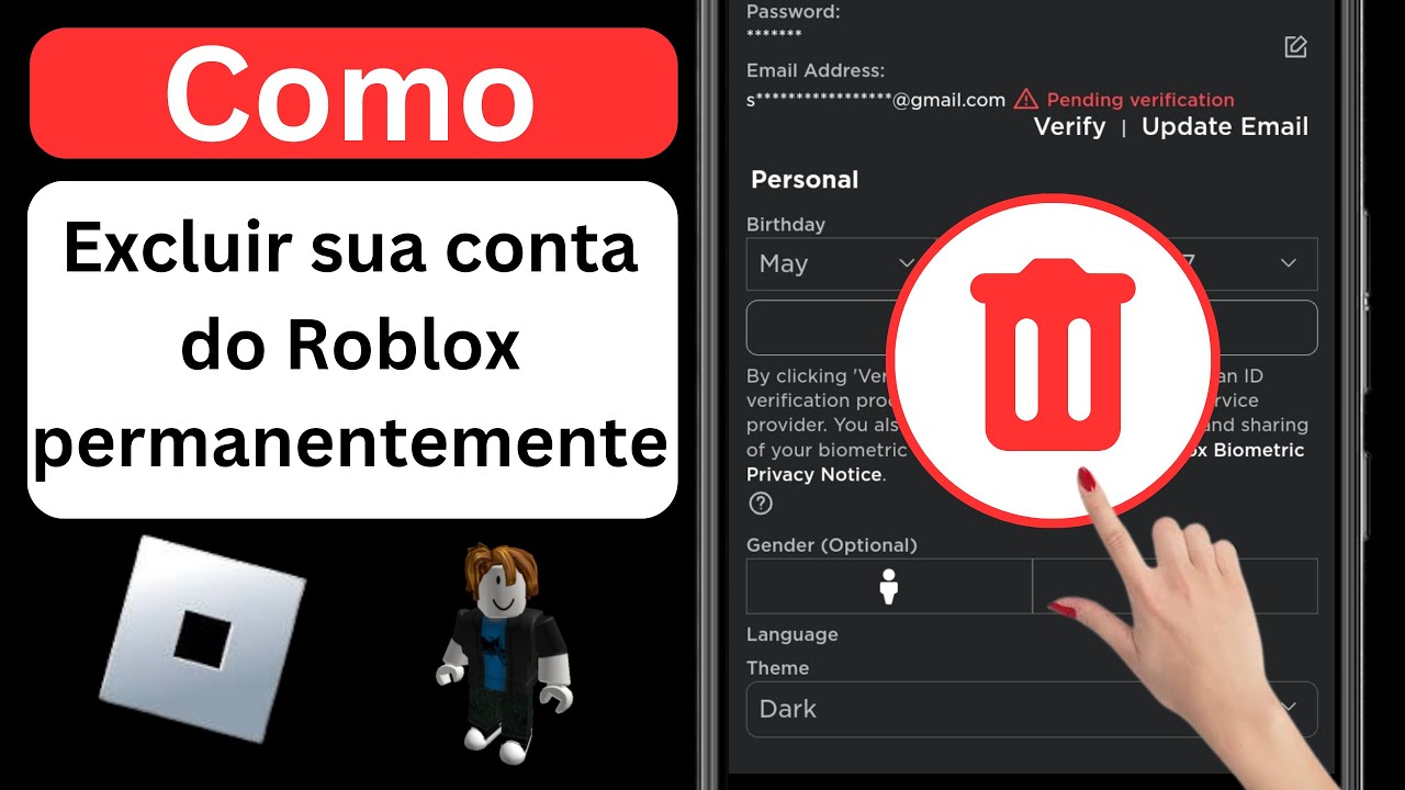 COMO EXCLUIR A SUA CONTA DO ROBLOX 