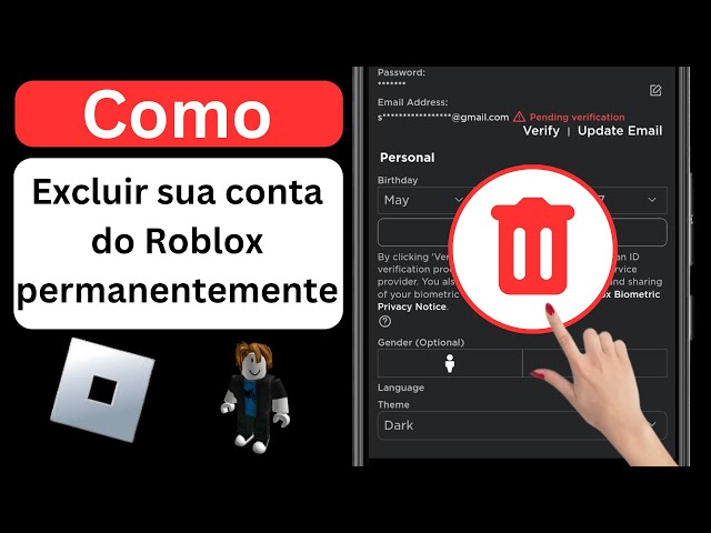 Como excluir sua conta Roblox em (2021), Como excluir uma conta Roblox