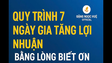 NGÀY 3: QUY TRÌNH 7 NGÀY GIA TĂNG LỢI NHUẬN BẰNG LÒNG BIẾT ƠN | Đặng Ngọc Huệ Official