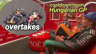 Cooldown Room Hungarian GP 2026 |  Max Verstappen's maneuver OVERTAKES Lewis Hamilton