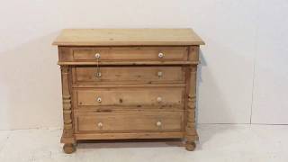 Large Reclaimed Pine Chest of Drawers for sale - Pinefinders Old Pine furniture Warehouse A large reclaimed pine chest of drawers that has been made very recently and is ready for waxing or painting. It has four drawers