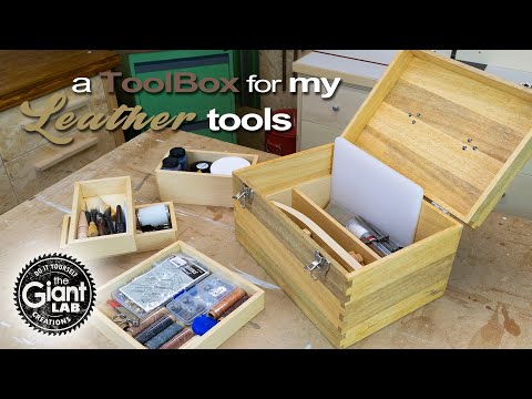 Wooden TOOLSBOX for my LEATHER tools // Scatola PORTA ATTREZZI in legno