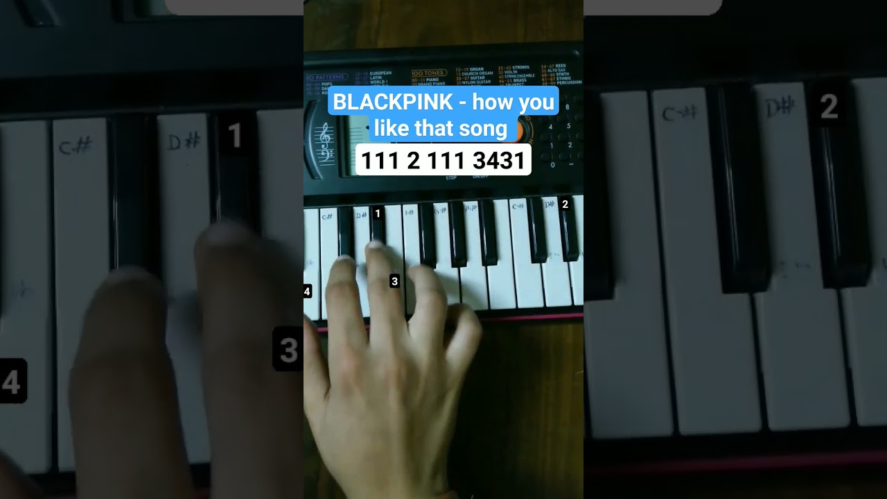 BLACKPINK - how you like that song / easy piano tutorial / 