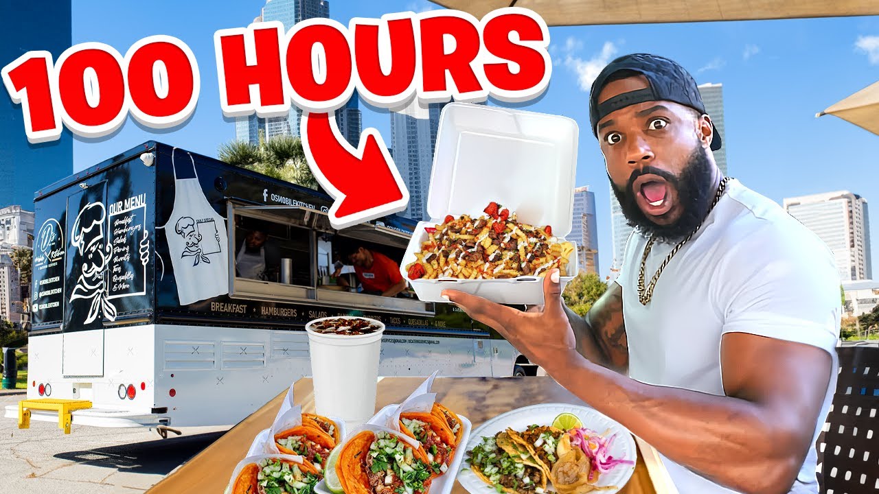 Eating Only Out Of Food Trucks For 100 Hours! - YouTube