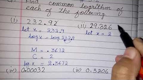 Ex 3.2 | Q1 (all parts) | class 9th math | how to find logarithm by using logarithm table | mantissa