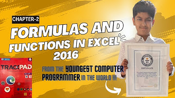 Learn Formulas and Functions in Excel 2016 | Chapter-2 of Trackpad Computer Book | Class 6