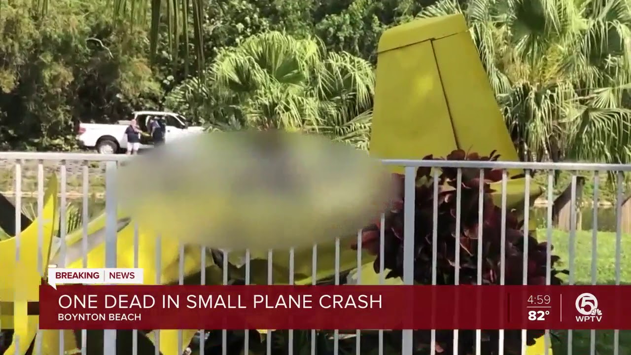 One dead in small plane crash in Boynton Beach - YouTube