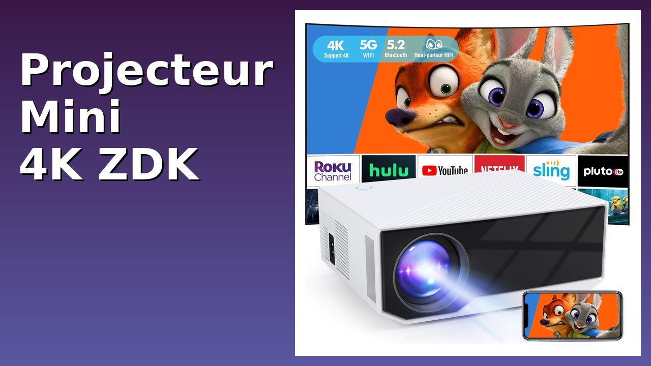 Projecteur P30 Max 2 En 1 – Console Rétro + Projecteur 4K HD Avec 36 000 Jeux, WiFi, Bluetooth Et 2 Manettes !