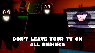 Roblox Don't Leave Your TV On [All 15 Endings  Guide]