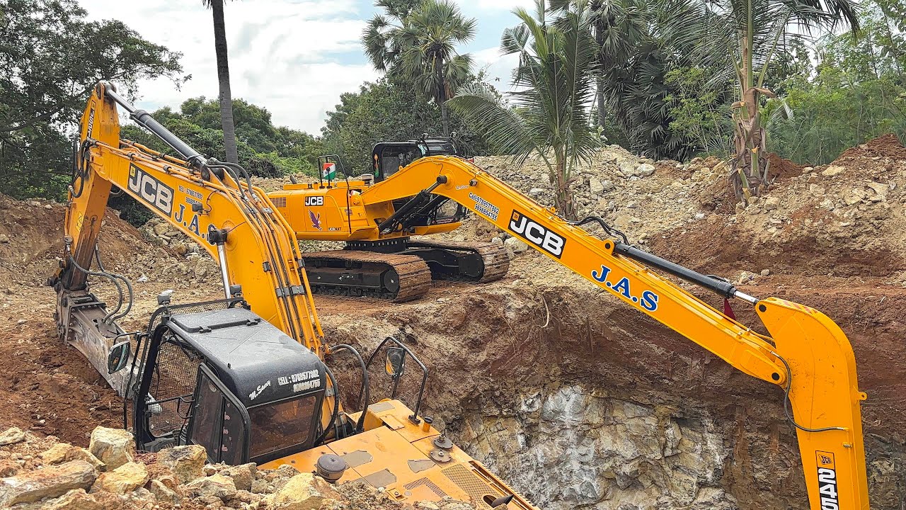 JCB 245 HD LR & JS 215 Barker Working for Well Digging | Heavy Excavator || jcb video 