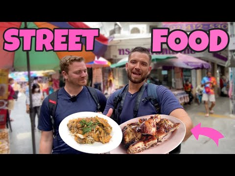 Teaching a FOREIGNER How To Eat THAI STREET FOOD at Bangkok&rsquo;s Best Food Market 🇹🇭 Wanglang Market