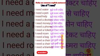 English speaking practice in Hindi | daily use English sentences | English vocabulary in Hindi