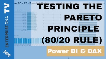 Testing The Pareto Principle (80/20 Rule) in Power BI w/DAX
