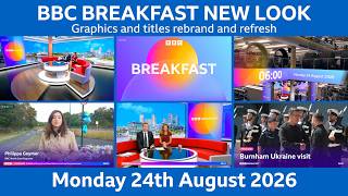 2026: BBC Breakfast's new style HTML graphics rebrand | BBC ONE | 24th August 2026