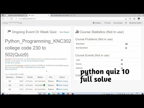 #aktuquiz10aktu python quiz weak 10 full solve quiz10