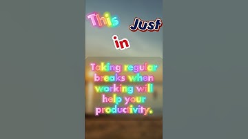 Taking regular breaks when working will help your productivity #shorts #ytshorts #viral